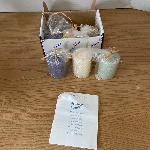 Vtg Princess House Beeswax Votive Candle Set of 6 #2111 New in Box w Paperwork - Picture 2 of 9
